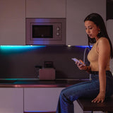 Smart App Controlled Twinkly Indoor Line Strip Light, Black Cable - Gen II