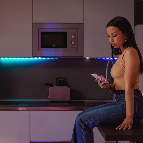 Smart App Controlled Twinkly Indoor Line Strip Light, Black Cable - Gen II