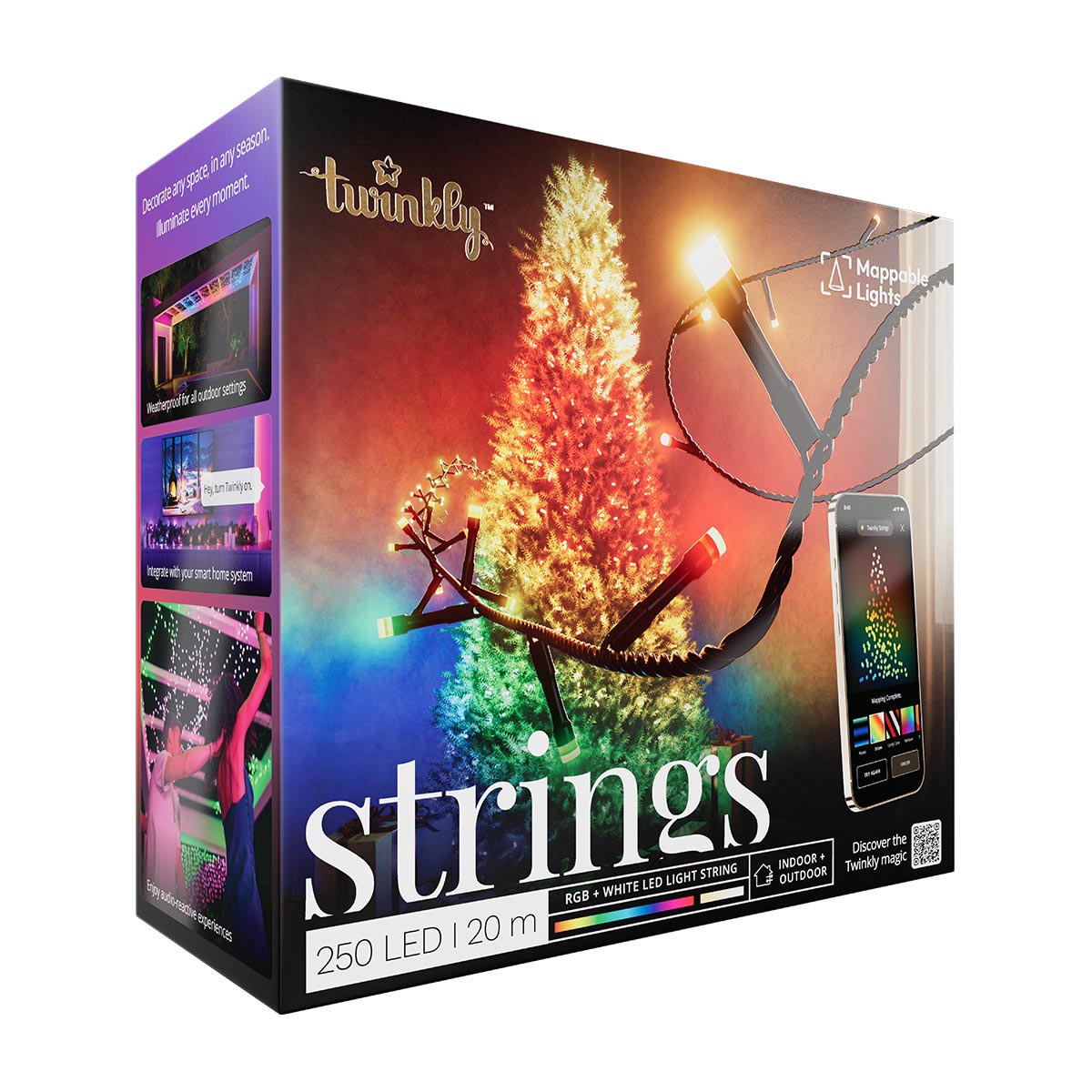 20m Smart App Controlled Twinkly Christmas Fairy Lights, Clear Cable, Special Edition - Gen II