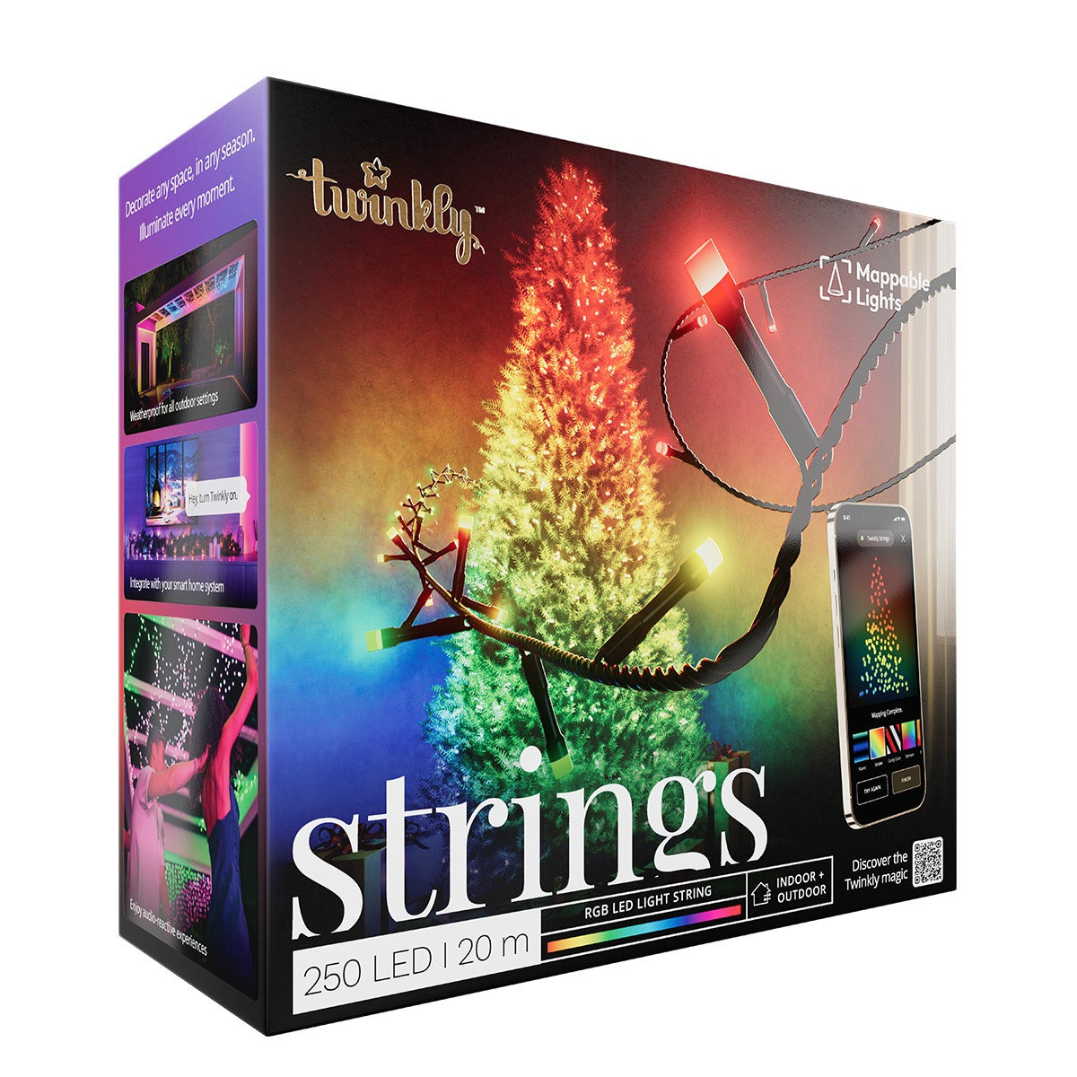 20m Smart App Controlled Twinkly Christmas Fairy Lights - Gen II
