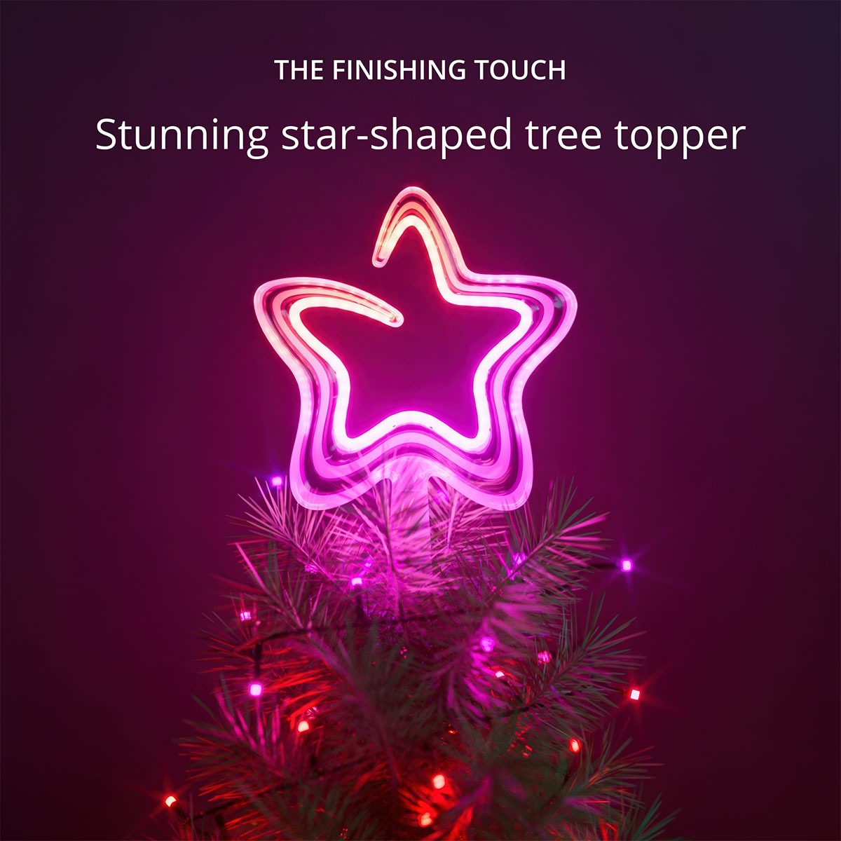 28cm Twinkly Smart App Controlled Christmas Star Tree Topper