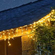 180 LED Multi Coloured Chaser Icicle Lights Suitable for Indoor or Outdoor Use 